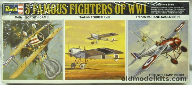 Revell 1/72 3 Famous Fighters of WWI / Sopwith Camel / Turkish Fokker E-III / Morane Saulnier N, H676-130 plastic model kit